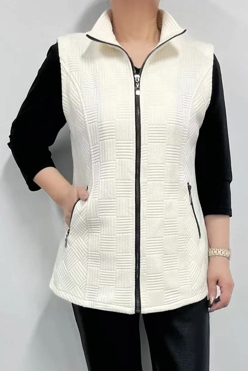 Quilted Zip Front Vest