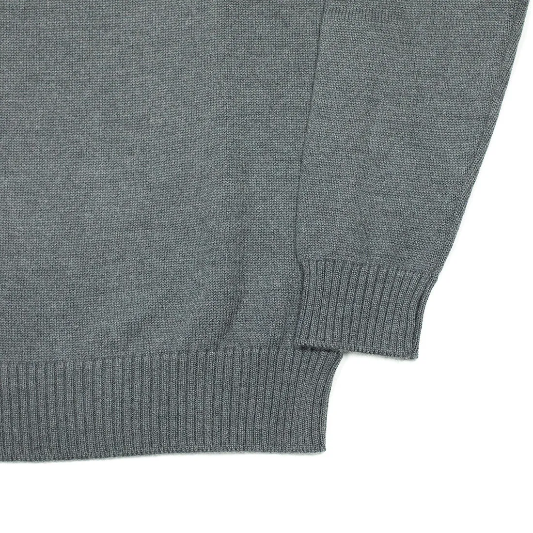 Rollneck sweater in grey superfine merino wool (restock)