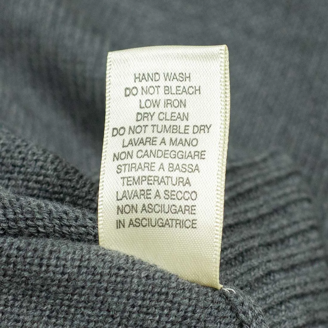 Rollneck sweater in grey superfine merino wool (restock)
