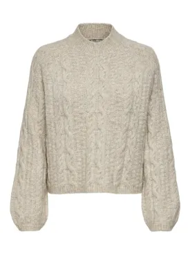Silja Cable Knit Pullover - Oatmeal