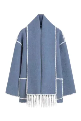 'Thalia' Wool Blend Scarf Jacket *8 Colors