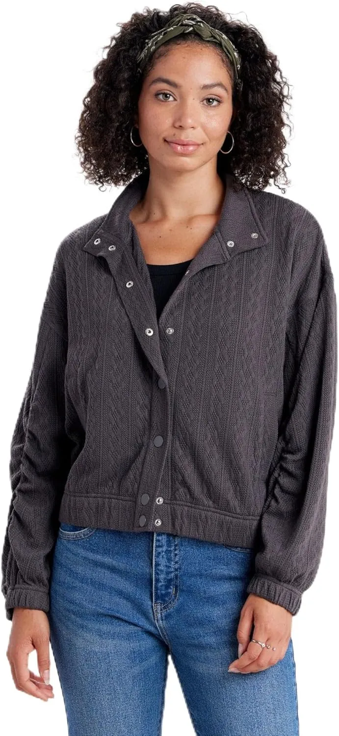 UNIONBAY Women's Cece Cable Knit Sweater Jacket
