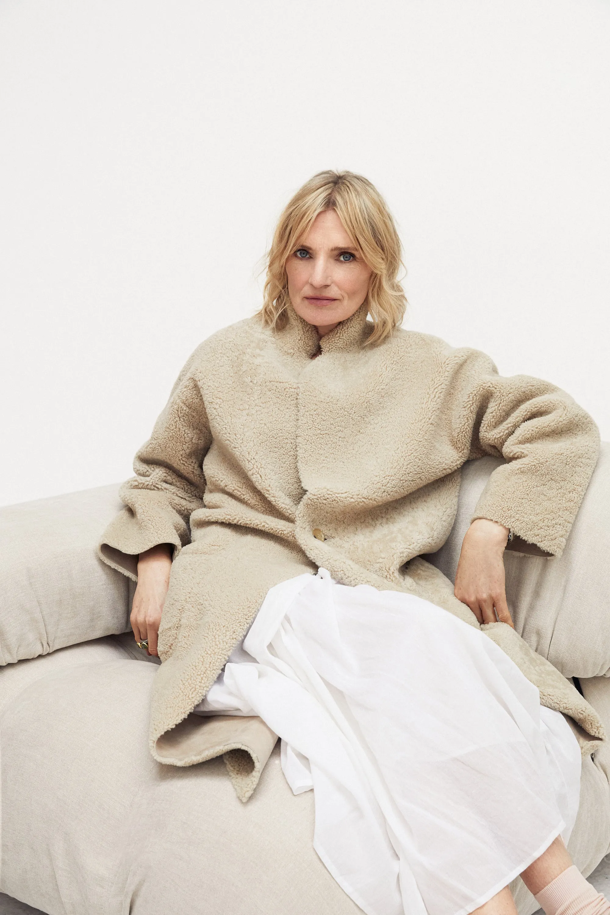 Vanilla Shearling Coat