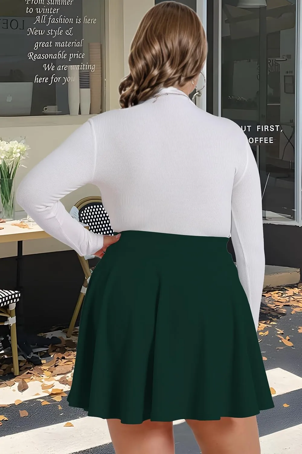 Womens Mini Skirts Plus Size Summer Pleated Short Casual Skater High Waisted Skirt